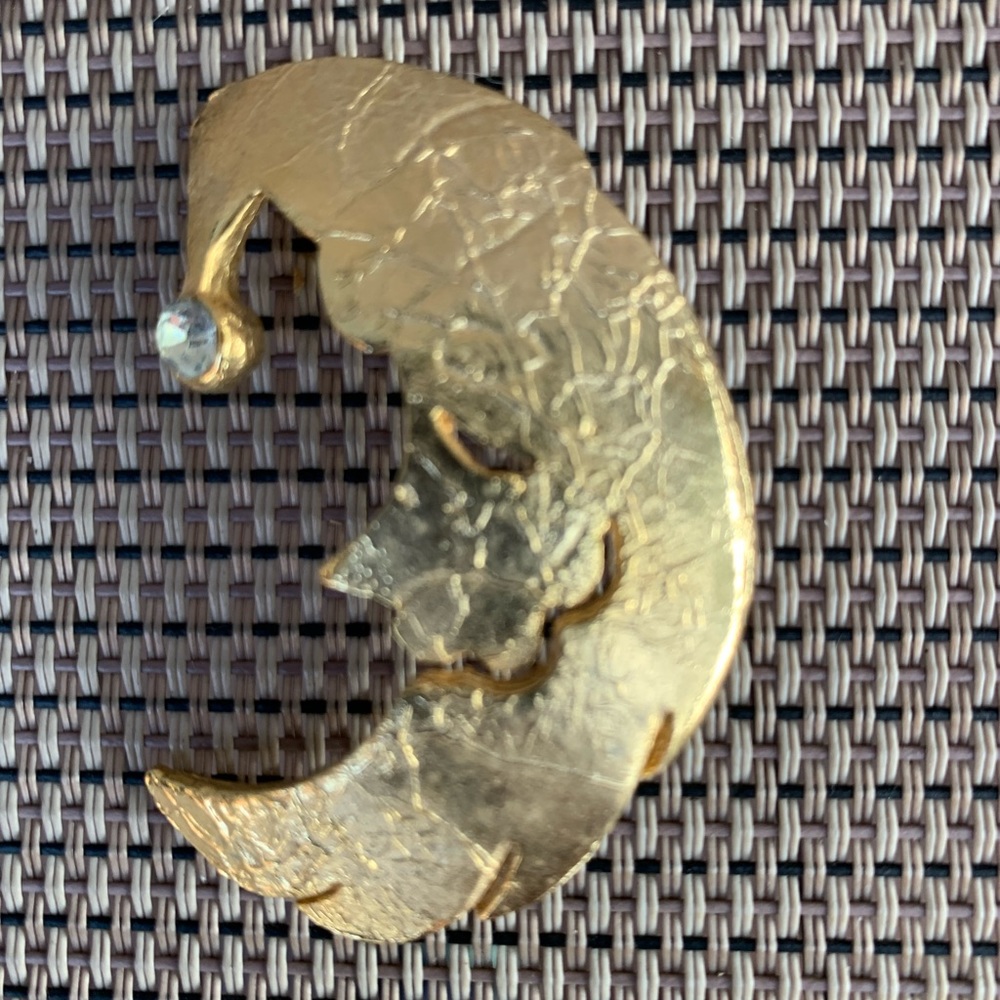 Adorable gold moon pin!